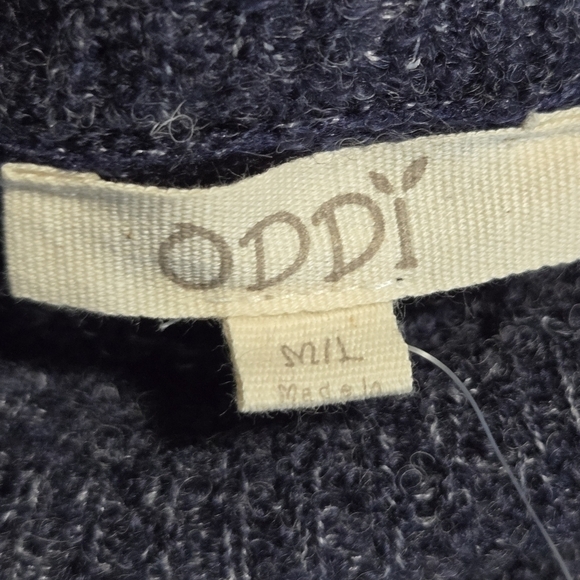 ODDY Women's Knit Mock Neck Sweater Navy Blue Pink Size M/L NWT - Picture 7 of 7